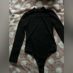 Black Mesh Shinestar Body Suit